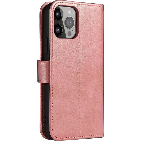 Hurtel Magnet Case elegancki futerał etui pokrowiec z klapką i funkcją podstawki iPhone 13 Pro różowy 9676318 9145576230664