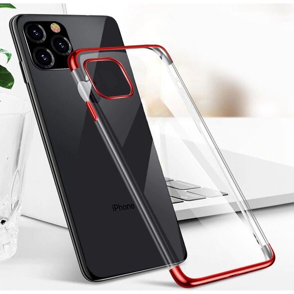 Hurtel Clear Color case żelowy pokrowiec etui z metaliczną ramką Samsung Galaxy A22 4G czarny 9791516 9145576232439