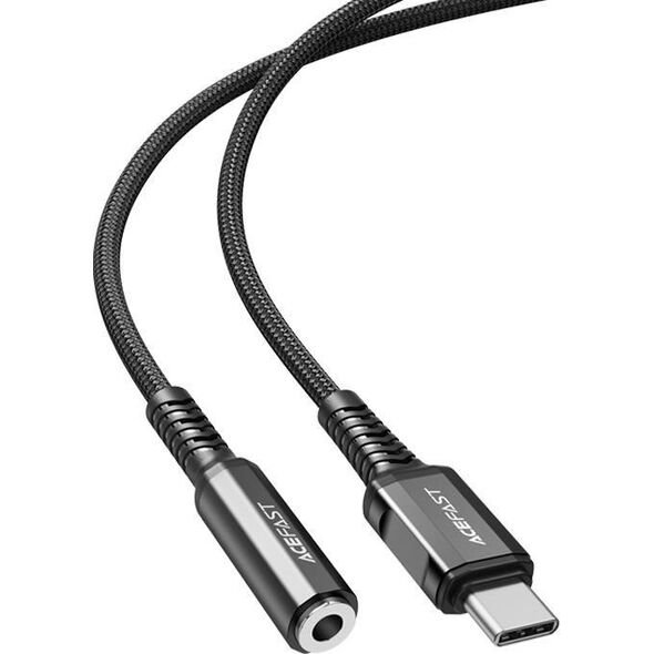 Adapter USB Acefast C1-07 black USB-C - Jack 3.5mm Czarny  (6974316280606) 10119027 6974316280606