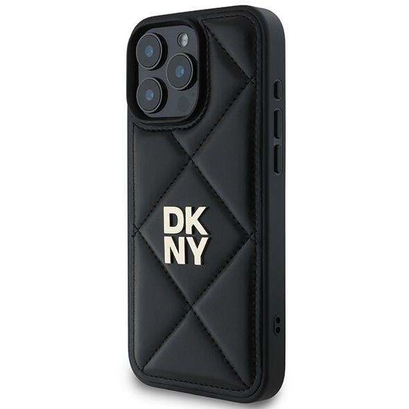 DKNY IPhone 16 Pro Max Case - DKNY Leather Quilted Stack Logo (DKHCP16XPQQDSLK) - Black 3666339333492 έως 12 άτοκες Δόσεις