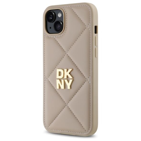 DKNY IPhone 15 Plus Case - DKNY Leather Quilted Stack Logo (DKHCP15MPQDSLE) - Black 3666339261108 έως 12 άτοκες Δόσεις