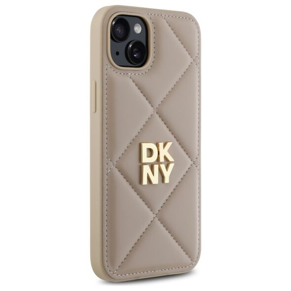 DKNY IPhone 15 Plus Case - DKNY Leather Quilted Stack Logo (DKHCP15MPQDSLE) - Black 3666339261108 έως 12 άτοκες Δόσεις