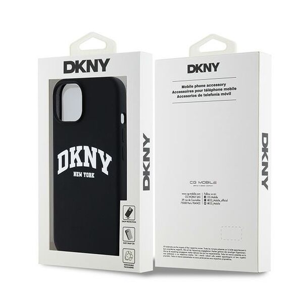 DKNY Case for iPhone 15 Plus - DKNY Hardcase Liquid Silicone White Printed Logo MagSafe (DKHMP15MSNYACH) - Black 3666339266707 έως 12 άτοκες Δόσεις