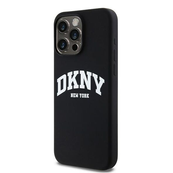 DKNY Case for iPhone 15 Pro Max - DKNY Hardcase Liquid Silicone White Printed Logo MagSafe (DKHMP15XSNYACH) - Black 3666339266721 έως 12 άτοκες Δόσεις