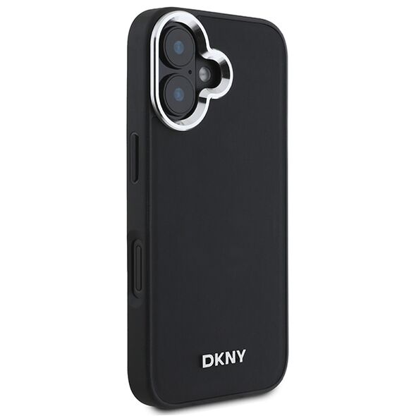 DKNY Case for iPhone 16 - DKNY Hardcase Plain Silver Logo MagSafe (DKHMP16SPSCMCLK) - Black 3666339333225 έως 12 άτοκες Δόσεις