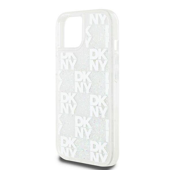 DKNY Case for iPhone 15 - DKNY Hardcase Liquid Glitter Multilogo (DKHCP15SLCPEPT) - White 3666339271039 έως 12 άτοκες Δόσεις