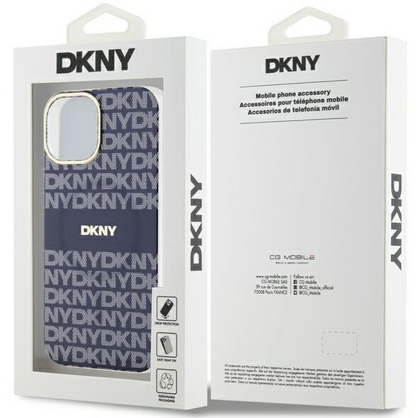 DKNY IPhone 15 Case - DKNY IML DKNY IML Mono & Stripe MagSafe (DKHMP15SHRHSEB) - Blue 3666339267810 έως 12 άτοκες Δόσεις