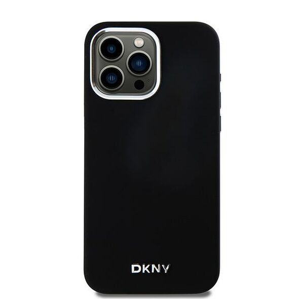 DKNY Case for iPhone 15 Pro Max - DKNY Hardcase Liquid Silicone Small Metal Logo MagSafe (DKHMP15XSMCHLK) - Black 3666339265748 έως 12 άτοκες Δόσεις