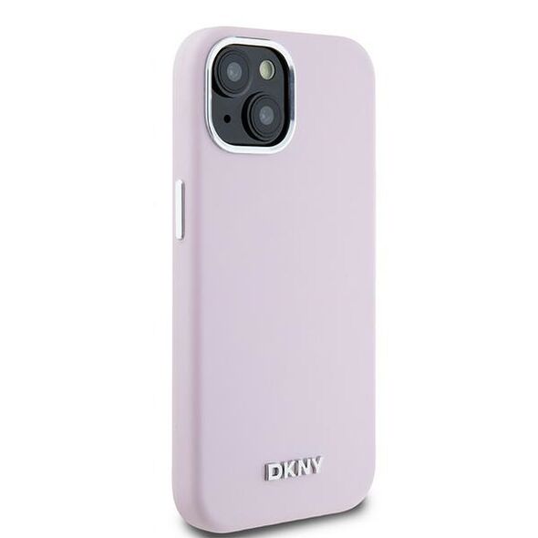 DKNY Case for iPhone 15 Plus - DKNY Hardcase Liquid Silicone Liquid Silicone Small Metal Logo MagSafe (DKHMP15MSMCHLP) - Pink 3666339265861 έως 12 άτοκες Δόσεις