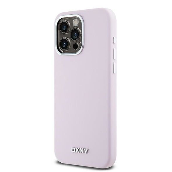 DKNY Case for iPhone 15 Pro Max - DKNY Hardcase Liquid Silicone Liquid Silicone Small Metal Logo MagSafe (DKHMP15XSMSMCHLP) - Pink 3666339265885 έως 12 άτοκες Δόσεις