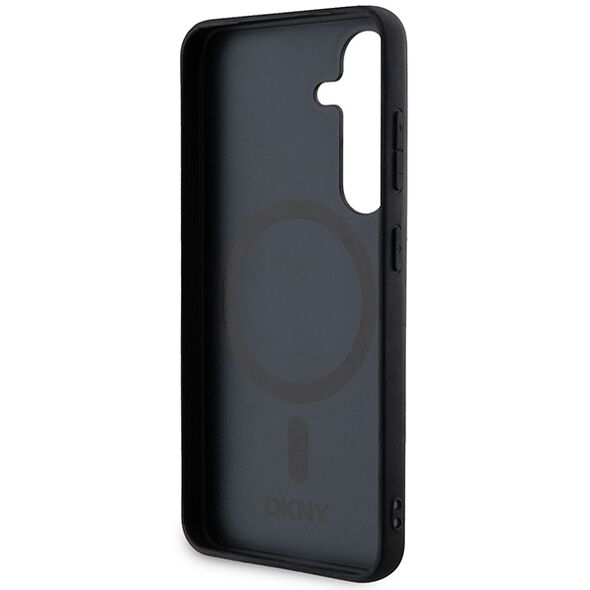 DKNY Case Samsung Galaxy S24 - DKNY Leather Pattern Metal Logo MagSafe (DKHMS24SPSHRPSK) - Black 3666339276867 έως 12 άτοκες Δόσεις