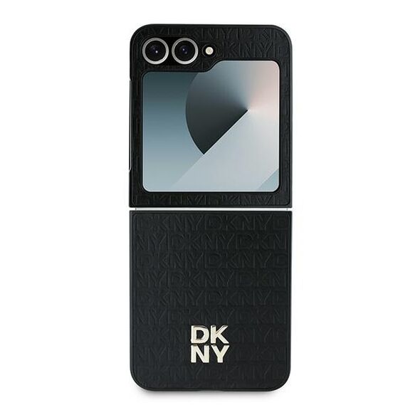 DKNY Pouch Samsung Galaxy Z Flip6 - DKNY Leather Repeat Pattern Stack Logo (DKHCZZF6PSHRPSK) - Black 3666339322939 έως 12 άτοκες Δόσεις