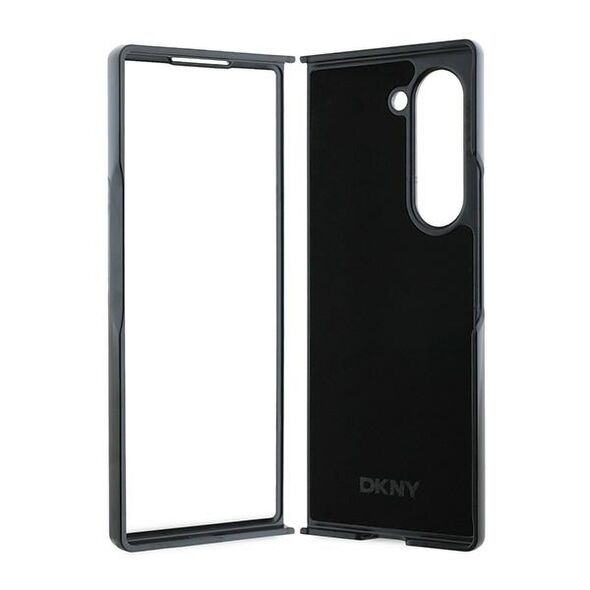 DKNY Samsung Galaxy Z Fold6 Pouch - DKNY Leather Chequered Pattern Printed Stripes (DKHCZFD6PCPTSSKZ) - Black 3666339329945 έως 12 άτοκες Δόσεις