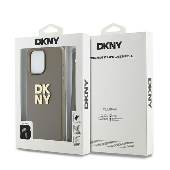 DKNY Case for iPhone 15 Pro Max - DKNY Hardcase Wrist Strap Stock Logo (DKHCP15XPXPBSWSE) - Beige 3666339264901 έως 12 άτοκες Δόσεις