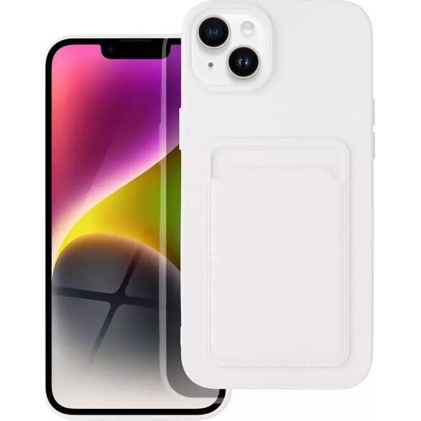 4kom.pl Futerał CARD CASE do IPHONE 14 PLUS biały 12927785 5903396165054