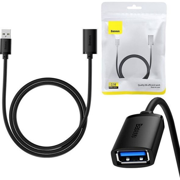 Kabel USB Baseus USB-A - USB-A 1 m Czarny (B00631103111-00) 13117351 6932172629670