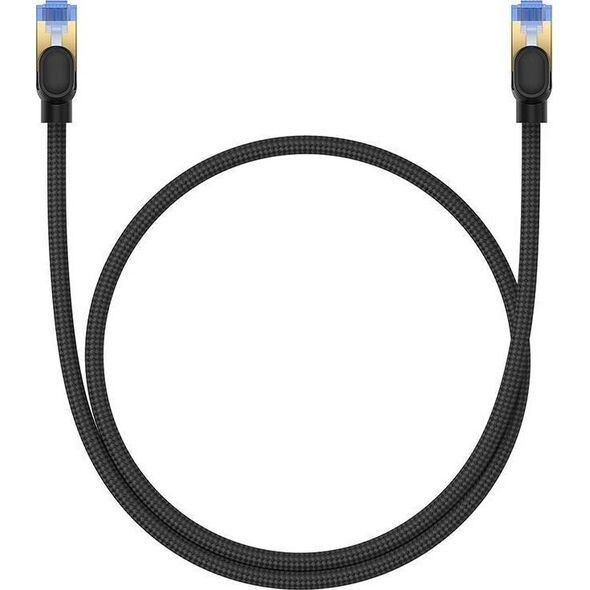 Baseus Kabel sieciowy w oplocie kat. 7 Baseus Ethernet RJ45, 10Gbps, 0,5m (czarny) 13123397 6932172646523