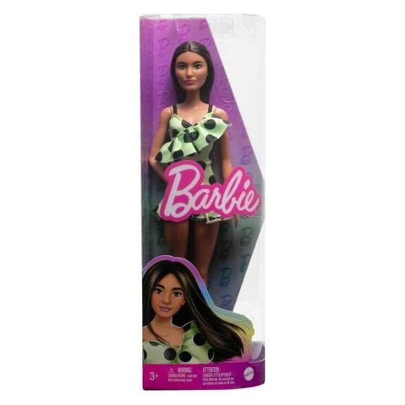 Lalka Barbie Mattel Fashionistas Brunetka w kombinezonie w kropki HPF76 13147104 194735157518