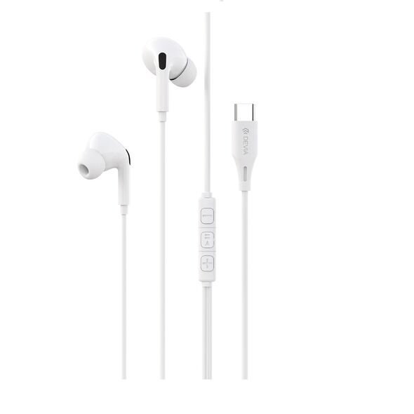 Devia wired earphones Kintone A2 Digital USB-C white 6942297108745