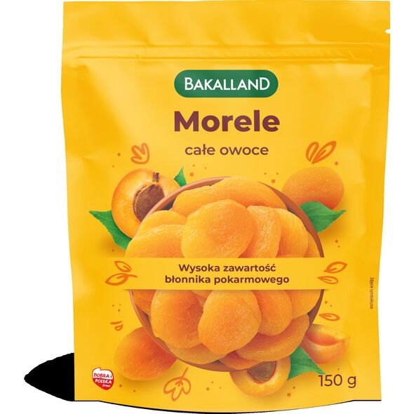 bakalland Morele suszone całe owoce, Bakalland, 150g 13757263 5900749024211