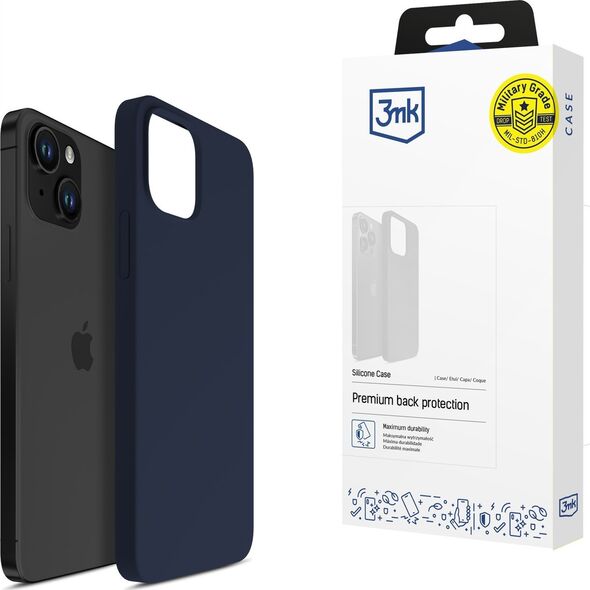 3MK Apple iPhone 15 Plus - 3mk Silicone Case Dark Navy 14113071 5903108583060