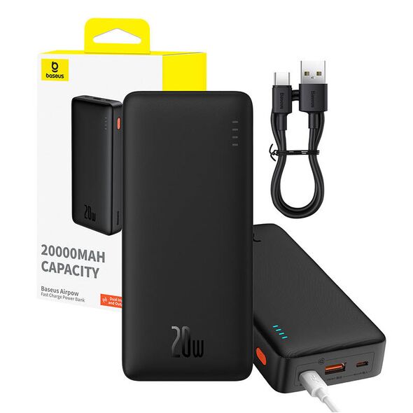 Baseus Powerbank Baseus Airpow 20000mAh 20W (black) [product_code]  P10022804113-00 έως και 12 άτοκες δόσεις 6932172648718