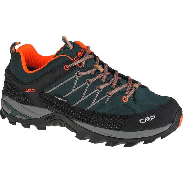 Buty trekkingowe męskie CMP Rigel Low Trekking Shoe Wp Petrolio/Orange Fluo r. 41 (3Q13247-08FF)