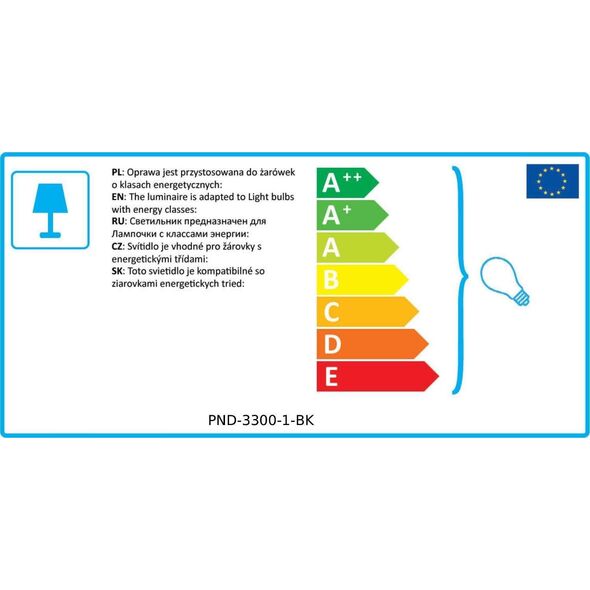 Lampa wisząca Italux Loftowa LAMPA wisząca CARIMI PND-3300-1-BK metalowa OPRAWA szklany ZWIS kula grafitowa biała