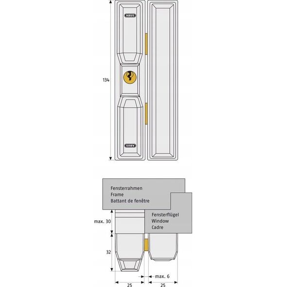 Abus ABUS Fenster- und Tür-Zusatzsicherung weiss AL0125