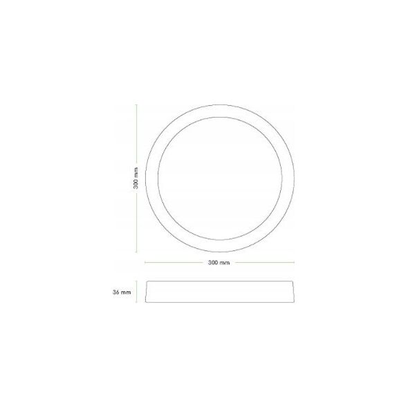 Lampa sufitowa ECOLIGHT2 Eco Light EC79809 plafon lampa sufitowa 24W LED 4000K biały