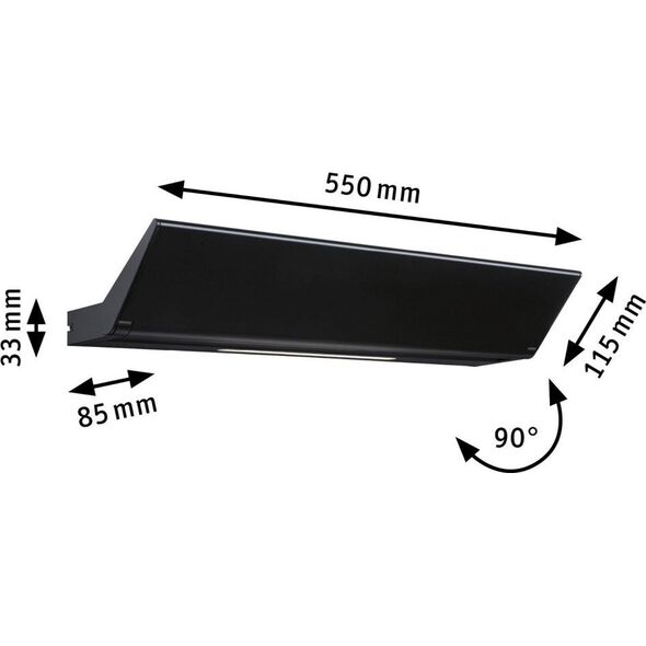 Kinkiet Paulmann Oprawa ścienna RANVA LED SH Zigbee 13W+ 2W 2700K-6500K 1400lm DIM 230V czarny matowy