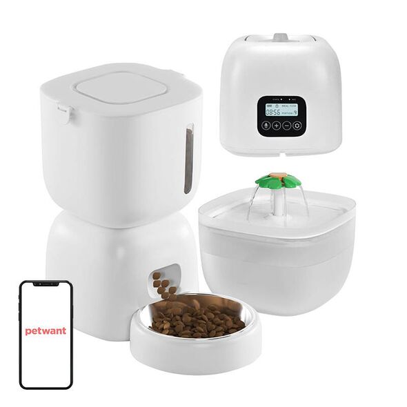 PetWant 3L Automatic pet feeder+2L pet water fountain Petwant FW1-L(BAS) [product_code]  FW1-L(BAS) έως και 12 άτοκες δόσεις 5906168436178