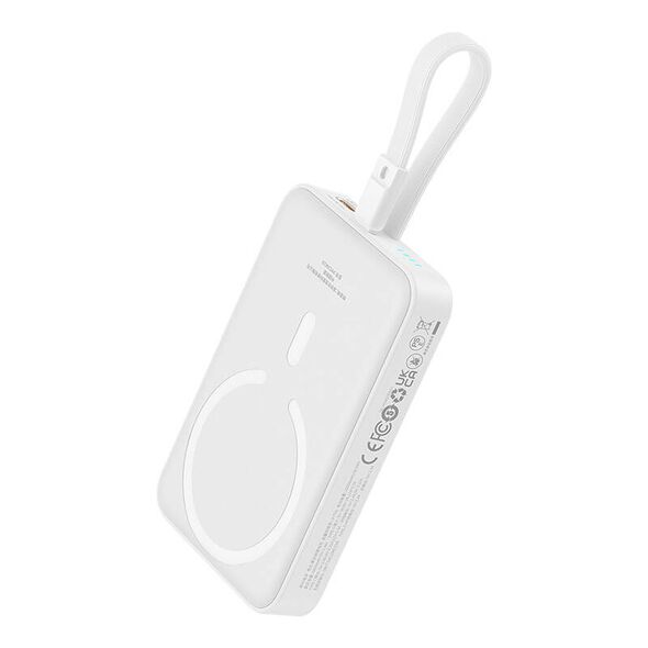 Baseus External Battery MagSafe, USB-C, 10000mAh, 20W - Baseus Magnetic Mini (P1002210922223-00) - White 6932172642693 έως 12 άτοκες Δόσεις