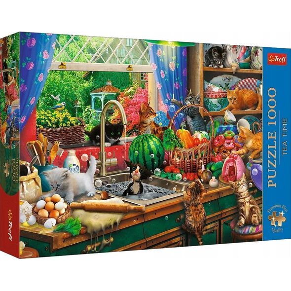 Trefl Puzzle 1000 elementów Premium Plus Kociaki rozrabiaki