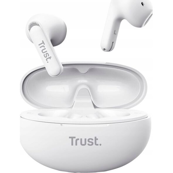 Słuchawki Trust Ausinės EARPHONES YAVI BT ENC/Baltas 25173 TRUST