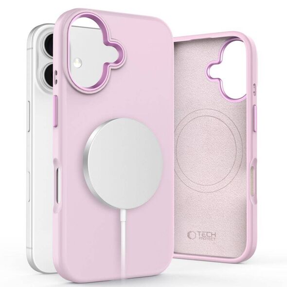 Case IPHONE 16 Tech-Protect Silicone Pure MagSafe Pink Pearl 5906302372522