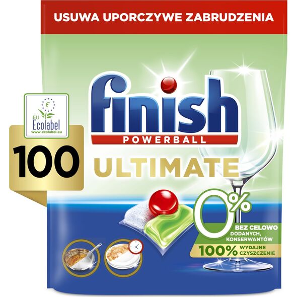 Finish Finish Ultimate 0% Kapsułki do Zmywarki Ekologiczne ECO 100 sztuk