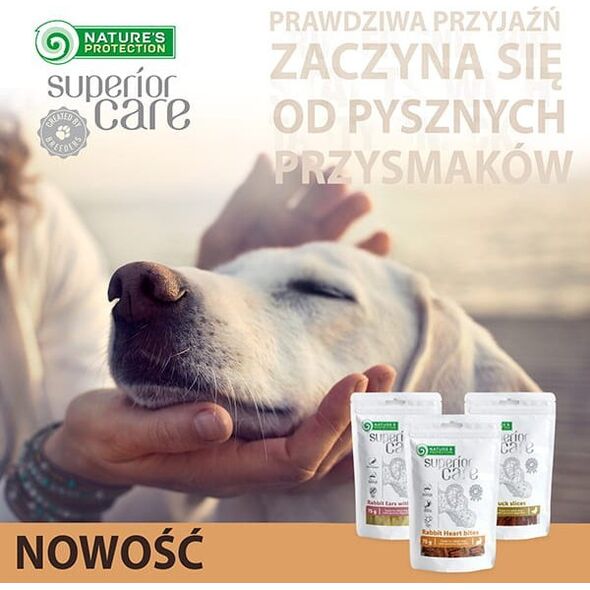 Nature’s Protection Nature's Protection SC White Dogs Rabbit Ears with Kaczka 75g dog