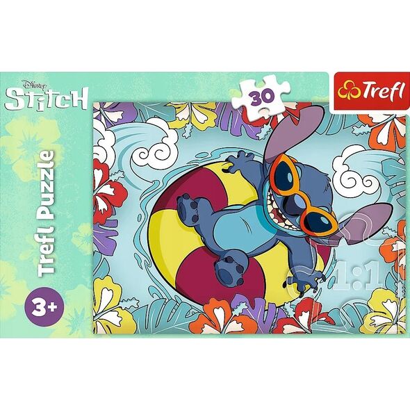 Trefl Puzzle 30 elementów Lilo i Stitch na wakacjach