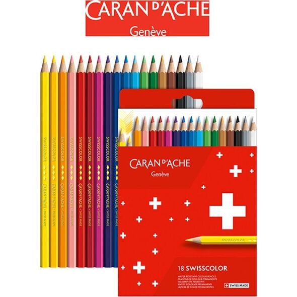 Caran d`Arche Kredki CARAN D'ACHE Swisscolor, kartonowe pudełko, 18 szt.