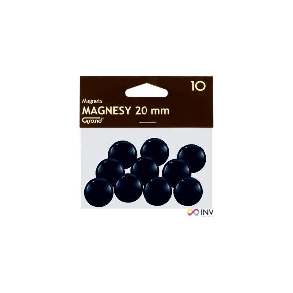 Grand OP. 10szt. Magnesy 20mm GRAND czarne - mgk0080025