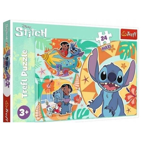 Trefl Puzzle 24el Maxi Wesoły dzień Lilo i Stitch. Lilo & Stitch 14365 Trefl