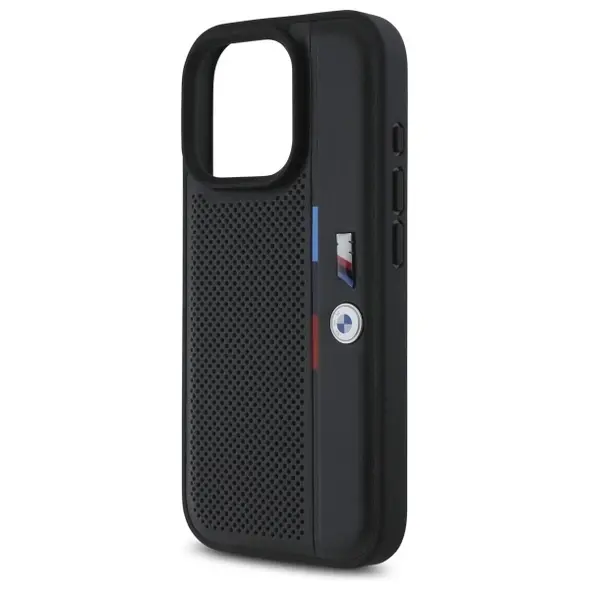 BMW BMHCP16L23PUPVK Apple iPhone 16 Pro hardcase M Perforated Tricolor Detail Line black