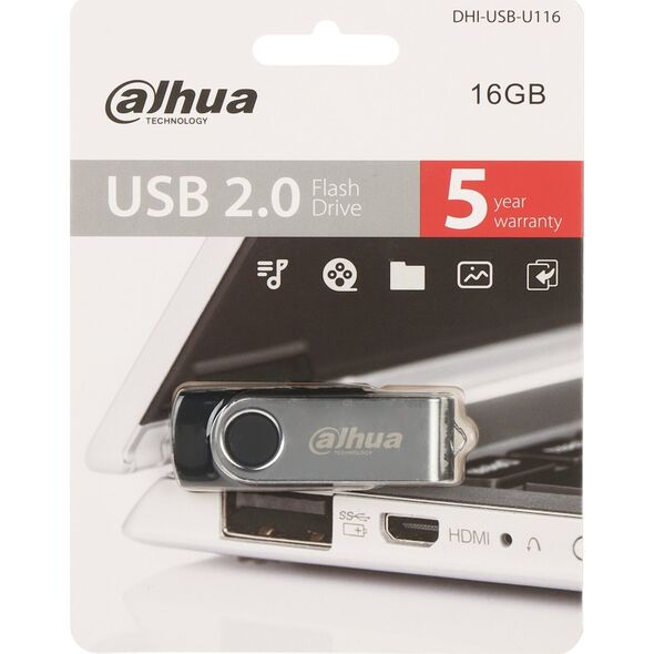 Pendrive Dahua Technology Pendrive 16GB DAHUA USB-U116-20-16GB