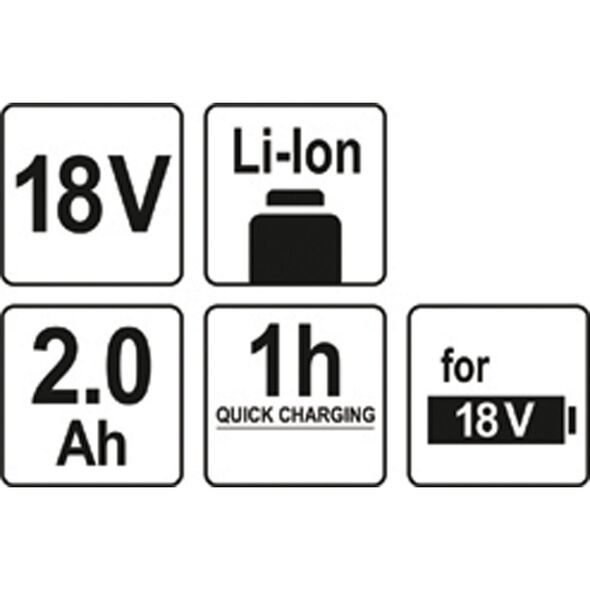 YATO ΜΠΑΤΑΡΙΑ LI-ION 18V 2Αh YT-82842 20182842 ΤΕΜΑΧΙΟ εως 12 άτοκες δόσεις