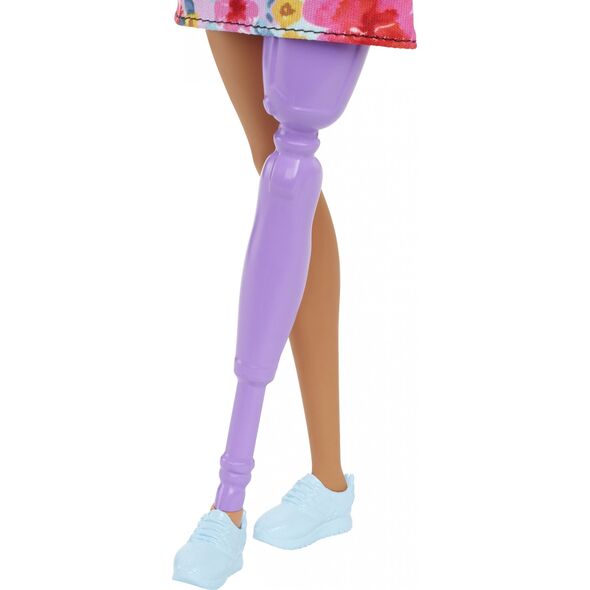 Lalka Barbie Mattel Lalka Barbie Fashionistas Sukienka na jedno ramię / Proteza nogi HBV21 MATTEL