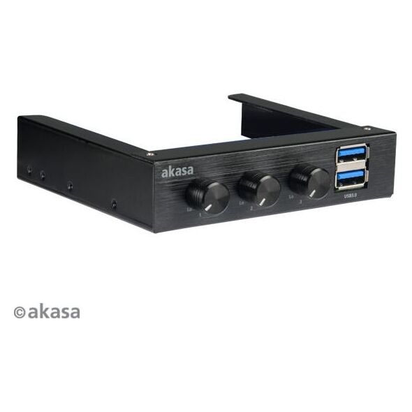 Akasa czarny panel sterujący z USB 3.0 (AK-FC-06U3BK)