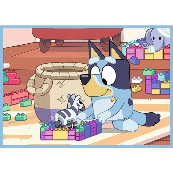 Trefl PUZZLE 4w1 Bluey i jego świat 34637