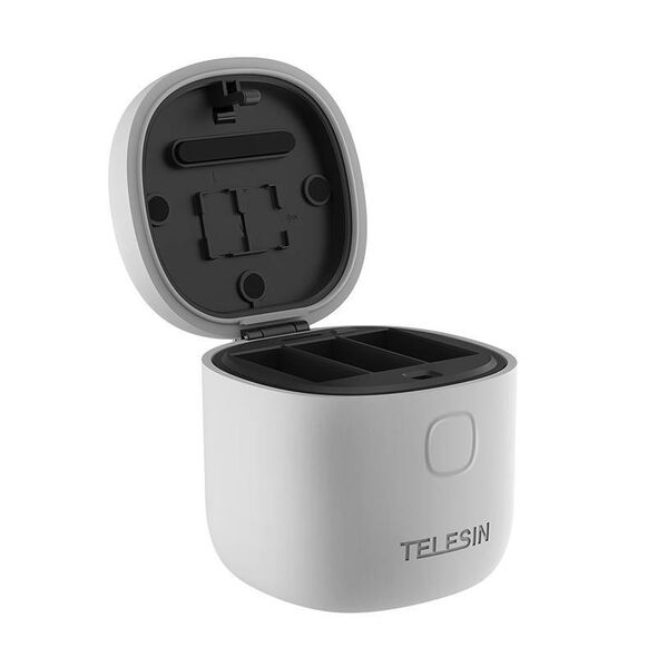 Telesin 3-slot waterproof charger Allin box for GoPro Hero 9 / Hero 10 + 2 batteries (GP-BTR-905-GY-B) 6972860179766