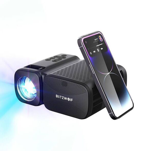 BlitzWolf BW-V3 Mini LED beamer / projector, Wi-Fi + Bluetooth (black) 5905316146884